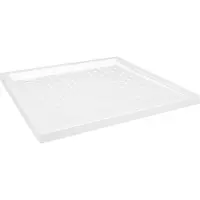 vidaXL brusekar med dupper 90x90x4 cm ABS hvid