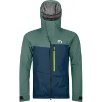 Ortovox - Skijakker - 3L Ravine Shell Jacket M Deep Ocean til UnisexUld - Størrelse L - Grøn