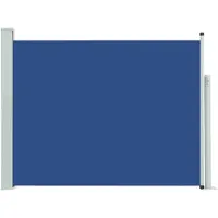 vidaXL sammenrullelig sidemarkise til terrassen 140 x 500 cm blå