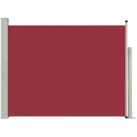 vidaXL sammenrullelig sidemarkise til terrassen 140 x 500 cm rød