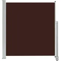 vidaXL Sammenrullelig Sidemarkise Til Terrassen - Brun / 140 x 300 cm