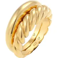 Elli PREMIUM Ring 'Twisted' guld