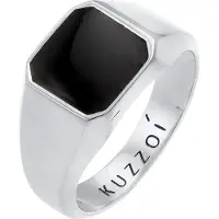 KUZZOI Ring sort / sølv