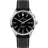 Jacques Lemans Herreur 1-2130A Hybromatic Sort/Gummi Ø43 mm