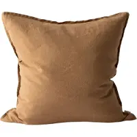 Tell Me More Washed linen pudebetræk 50x50 cm Hazelnut