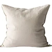 Tell Me More Washed linen pudebetræk 50x50 cm Warm grey