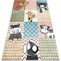 Rugsx Tæppe FUN Pets til børn, zwierzęta multi 240x330 cm
