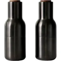 Menu Bottle Grinder krydderikværn metal 2-pak Bronzed brass (låg i valnød)
