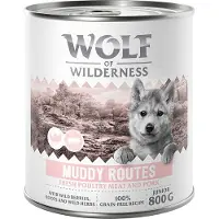 Wolf of Wilderness Junior “Expedition” 6 x 800 g - Muddy Routes - Fjerkræ med Svin