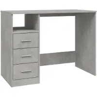 vidaXL Skrivebord M. Hylder 102x50x76 Cm Konstrueret Træ - Betongrå