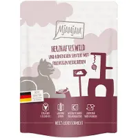 MjAMjAM Økonomipakke: 24 x 300 g Squeeze - Vildt & kanin med frugtagtige blåbær