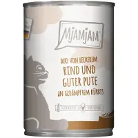 MjAMjAM Økonomipakke: 24 x 400 g Duo - Okse & kalkun med græskar