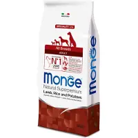 Monge Superpremium Dog Monge Natural Superpremium lam, ris og kartoffel - 12 kg