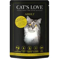 Cat's Love 12 x 85 g - Kalv & Kalkun