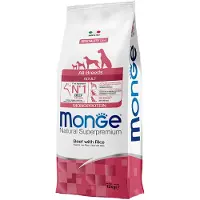 Monge Monoprotein Oksekød med ris til hunde - 12 kg