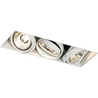 QAZQA Nedfældet spotlight hvid GU10 AR70 Trimless 3-lys - Oneon