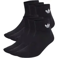 Adidas Originals Sokker Trefoil Cushioned Crew 6-pak - Sort, størrelse 31-33