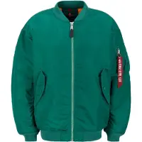 Alpha industries Overgangsjakke 'Ma-1' grøn / rød / hvid