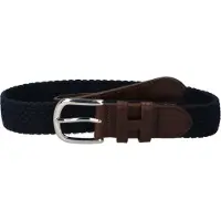 Hackett London Hackett Londontil mænd. HM413225 Faldskærmslæderbælte navy (L), Casual, Polyester, Blå