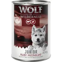 Wolf of Wilderness "RED Meat" Junior 6 x 400 g Ruby Midnight