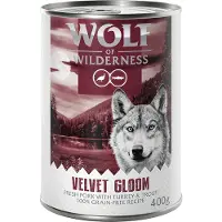 Wolf of Wilderness "Red Meat" 6 x 400 g Velvet Gloom: Svin, Kalkun & Ørred