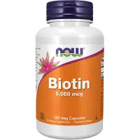 Now , Biotin, 5,000 mcg, 120 Veg Kapsler