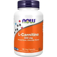 Now , L-Carnitin, 500 mg, 180 Veg Capsler