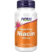 Now , Flush-Free Niacin, 250 mg, 90 Vegansk Capsuler