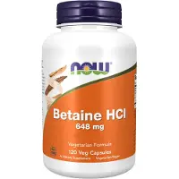 Now , Betain HCl, 120 Veg Capsules