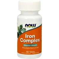 Now Supplements Jernkompleks Ikke-forstoppende* Essential Mineral 100 tabletter