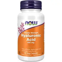 Now , Hyaluronsyre Med L-Proline, Alfa-Lipoinsyre og Grape Seed Ekstrakt, 100 mg, 60 Veg Capsuler