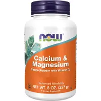 Now Kalcium & Magnesium Med Vitamin D3, 8 oz (227 g)