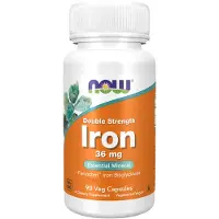 Now , Jern, Dobbel Styrke, 36 mg, 90 Veg Capsuler