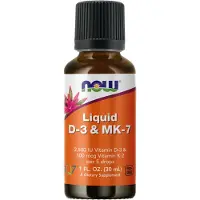 Now , Liquid D-3 & MK-7, Mint, 1 fl oz (30 ml)