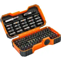 Bahco Sæt Med 100 1/4´´ Bits Til Tamper-resistente Slidsede Phillips Pozidriv Sekskantede Og Torx-skruer 30 Mmx19 Mmx28 Mm