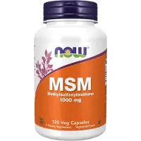 Now , MSM, Methylsulfonylmethane, 1,000 mg, 120 Veg Capsules