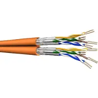 Draka duplex installationskabel UC900 HS23, Cat 7, S/FTP, PiMF, orange, 100 m ring