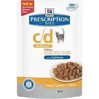 Hill's Pet Nutrition c/d Multicare Urinary Care - Laks - Økonomipakke: 48 x 85 g
