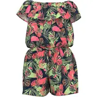 Name it Buksedragt - NkfVinaya - Noos - Dark Sapphire/Tropical - - 12 år (152) - Buksedragt