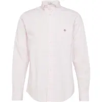 Gant Ganttil mænd. 3000120 Vichy pink ternet poplin Regular Fit-skjorte (S), Casual, Bomuld, Lange ærmer