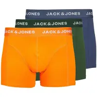Jack & Jones Boksershorts 'Kex' mørkeblå / mørkegrøn / orange / hvid