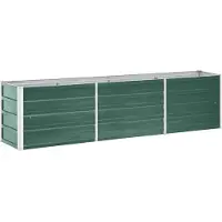 vidaXL forhøjet plantekasse 240x40x45 cm galvaniseret stål grøn