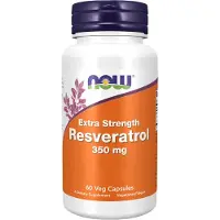 Now , Ekstra Styrke Resveratrol, 350 mg, 60 Veg Kapsler