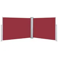 vidaXL sammenrullelig sidemarkise 120 x 1000 cm rød