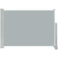 vidaXL Sammenrullelig Sidemarkise Til Terrassen - Grå / 80 x 300 cm