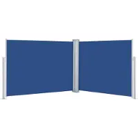 vidaXL sammenrullelig sidemarkise 140 x 1000 cm blå