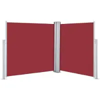 vidaXL sammenrullelig sidemarkise 120 x 600 cm red