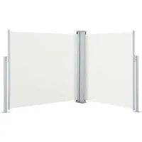 vidaXL sammenrullelig sidemarkise 120 x 600 cm cremefarvet