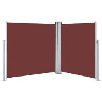 vidaXL sammenrullelig sidemarkise 100 x 600 cm brun