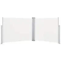 vidaXL sammenrullelig sidemarkise 140 x 1000 cm cremefarvet